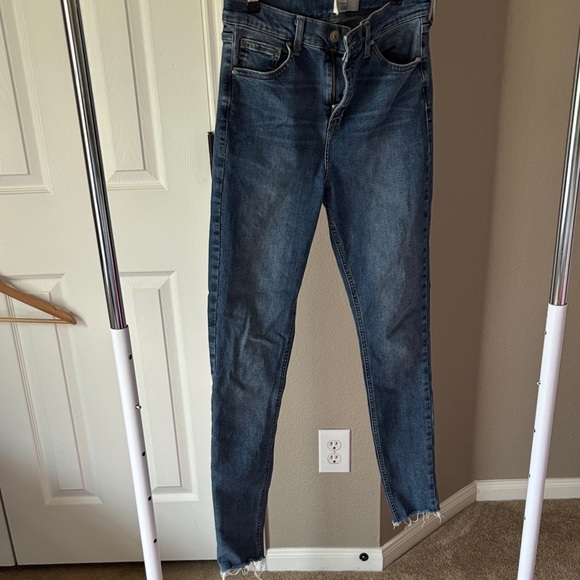 Topshop Dark Blue Skinny Jeans - Picture 1 of 3
